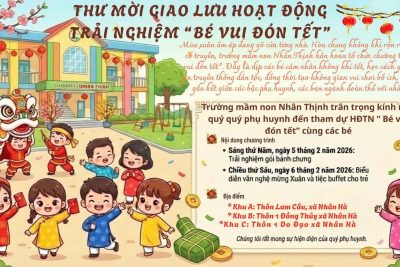 Thư mời giao lưu hoạt động trải nghiệm “Bé vui đón Tết”